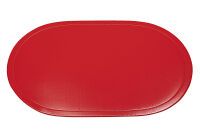 SALEEN Tischset oval Kunststoff 45,5x29cm rot - 12 Stück