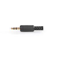 Nedis Audio-Anschluss / Gerade / Stecker / Vergoldet / Lötung / Kabeleingangsdurchmesser: 4.0 mm / PVC / Gold / Schwarz / 25 Stück / Umschlag