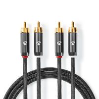 Nedis Stereo-Audiokabel| 2x RCA Stecker|| Vergoldet| 2.00 m| rund| - Audio/Multimedia