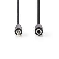Nedis Stereo-Audiokabel| 3.5 mm Stecker| 3.5 Buchse| Vernickelt| 2.00 m| rund| - Audio/Multimedia