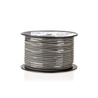 Nedis Lautsprecherkabel| 2x 1.50 mm²| Kupfer| 100.0 m| rund| PVC| Dunkelgrau|