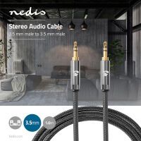 Nedis Stereo-Audiokabel| 3.5 mm Stecker| 3.5| Vergoldet| 1.00 m| rund| - Audio/Multimedia
