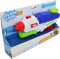 VEDES Großhandel GmbH - Ware Splash & FUn Wasserpistole, Schuss- und Pumpfunktion, 34 cm