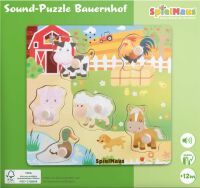 VEDES Großhandel GmbH - Ware SpielMaus Holz Sound Holzpuzzle Bauernhof