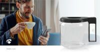 Nedis Glaskaffeekanne / Kompatibel mit: Moccamaster CD / GCS / KBG / Excellent 10SN / 1.25 l / Schwarz