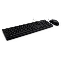 Inter-Tech KB-118 - Full-size (100%) - Wired - USB - QWERTZ - Black - Mouse included