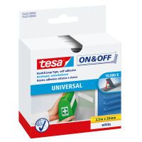 Tesa On & Off General Purpose Stick on Tape - White - 20 mm - 2.5 m - 1 pc(s) - Blister