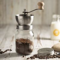 KILNER Kaffeemühle mit Drehkurbel und Glas