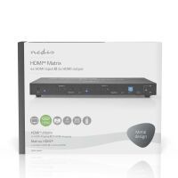 Nedis HDMI Matrix Switch| 2x 4-Port| 4x Eingang| 1x Optisch S/PDIF 3.5 mm