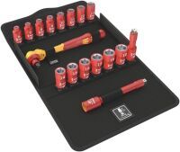 Wera 8100 SB VDE 1 - Socket set - 17 pc(s) - Black,Red - Ratchet handle - 1 pc(s) - 3/8"