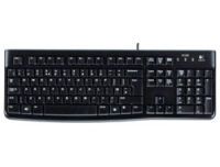 Logitech K120 Corded Keyboard - Full-size (100%) - Wired - USB - QWERTZ - Black