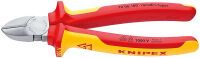 KNIPEX 70 06 140 - Diagonal-cutting pliers - Chromium-vanadium steel - Plastic - Red/Orange - 14 cm - 160 g
