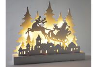 F-H-S Silhouette 'Santa mit Schlitten' 12 LED