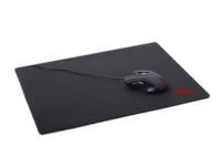 Gembird MP-GAME-S - Black - Monotone - Rubber,Fabric - Wrist rest - Gaming mouse pad