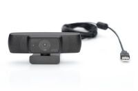 DIGITUS Full HD Webcam 1080p mit Autofokus, Weitwinkel Webcams PC