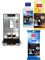 Melitta Kaffee-Vollautomat E953-202 CaffeO Solo & Milk + Promo-Inpack silber