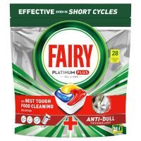 Fairy Platinum Plus All In One Spülmaschinentabs, Zitrone, 28 Tabs Anti-Dull