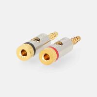 Nedis Bananenstecker| Stecker| Vergoldet| 2 Stück| Aluminium| Metall