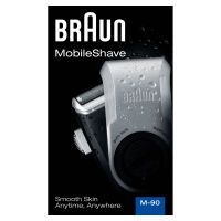 Braun MobileShave PocketGo M90 - Blue - Silver - Battery - 60 h - 180 g - Box - 38 mm
