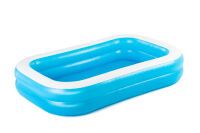 Lay-Z-Spa Bestway Blue Rectangular Familiy Pool -2.62m x 1.75m x 51cm - blue - Blue,White - Vinyl - 6 yr(s) - Pattern - 778 L - 2620 mm