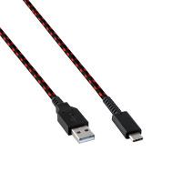 PDP USB Type C Charging Cable - 2.4 m - USB A - USB C - Black - Red