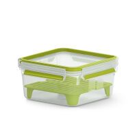 EMSA CLIP & GO XL - Lunch container - Adult - Green - Transparent - Monotone - Square - Germany