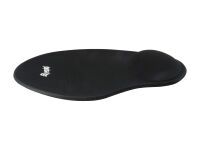 Equip Gel Mouse Pad - Black - Monotone - Fabric,Gel,Polyurethane - Wrist rest - Non-slip base