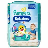 Pampers Windeln Größe 3-4, Splashers Baby Shark Limited Edition, 12 Stück, Einweg-Schwimmwindeln, für sicheren Schutz im Wasser