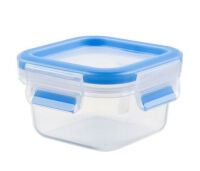 EMSA Frischhaltedose CLIP & CLOSE quadratisch 0.25 Liter transparent/blau