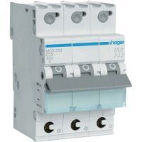 Hager LS-SCHALTER 3P  13A-C 6KA 3PLE (MCS313 QUICK CONNECT)