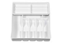 KEEEPER Besteckkasten mit Einsatz 38x42,5x7,5cm weiß