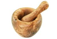 D.O.M. Die Olivenholz-Manufaktur Mörser mit Stößel Olivenholz Ø12cm
