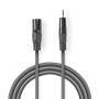 Nedis Balanced Audio-Kabel / XLR 3-Pin Stecker / 3.5 mm Stecker / Vernickelt / 3.00 m / Rund / PVC / Dunkelgrau / Kartonhülle