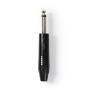 Nedis Audio-Anschluss / Gerade / Stecker / Vernickelt / Lot / Kabeleingangsdurchmesser: 6.0 mm / Aluminium / Schwarz / Plastikbeutel / 1 Stück