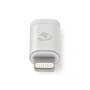 Nedis Lightning-Adapter / Apple Lightning 8-Pin / USB Micro-B Buchse / Vergoldet / Rund / Aluminium