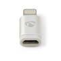 Nedis Lightning-Adapter / Apple Lightning 8-Pin / USB Micro-B Buchse / Vergoldet / Rund / Aluminium