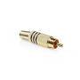 Nedis RCA-Anschluss / Gerade / Stecker / Vergoldet / Lot / Kabeleingangsdurchmesser: 7.0 mm / Metall / Schwarz / 10 Stück / Umschlag
