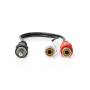 Nedis Subwoofer Kabel| RCA| 2x Cinch Buchse| Vernickelt| 0.20 m| Rund| 5.0 x 2.5 mm - Cable - Audio/Multimedia