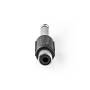 Nedis Mono-Audio-Adapter / 6.35 mm Stecker / Cinch Buchse / Vernickelt / Gerade / ABS / Schwarz / 1 Stück / Box