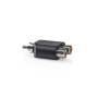 Nedis Subwoofer-Adapter| RCA| 2x Cinch Buchse| Vernickelt| Gerade| ABS| Schwarz| 1
