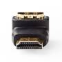 Nedis HDMI -Adapter| Stecker| Buchse| Vergoldet| 90° abgewinkelt| ABS| - Adapter