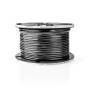 Nedis Mikrofonkabel| 2x 0.35 mm²| Kupfer| 100.0 m| rund| PVC| Schwarz| - Extension Cable - 100 m