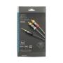 Nedis Stereo-Audiokabel / 3.5 mm Stecker / 2x RCA Stecker / Vergoldet / 5.00 m / Rund / Gun Metal Grau / Verpackung mit Sichtfenster