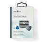 Nedis Toslink Adapter / Toslink Buchse / Toslink Buchse / Gerade / Metall / Gun Metal Grau / 1 Stück / Box