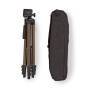 Nedis Stativ / Maximale Belastbarkeit: 2.0 kg / Min. arbeitshöhe: 40.5 cm / Max. Arbeitshöhe: 128.0 cm / 4 Segmente / Pfanne / Tragetasche enthalten / ABS / Aluminium / Bronze / Schwarz