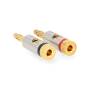 Nedis Bananenstecker| Stecker| Vergoldet| 2 Stück| Aluminium| Metall