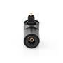 Nedis Toslink Adapter / Toslink Buchse / Toslink Stecker / 90° abgewinkelt / Aluminium / Gun Metal Grau / 1 Stück / Box
