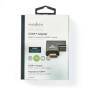 Nedis HDMI™ -Adapter / HDMI™ Stecker / HDMI™ Ausgang / Vergoldet / Rechts abgewinkelt / Aluminium / Gun Metal Grau / 1 Stück / Verpackung mit Sichtfenster