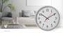 Nedis Wanduhr| Durchmesser 300 mm| Kunststoff| Silber Weiss