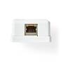 Nedis Netzwerk-Wanddose / An der Wand / 1-Port port(s) / STP CAT6 / Gerade / Buchse / Vergoldet / PVC / Weiss / Umschlag